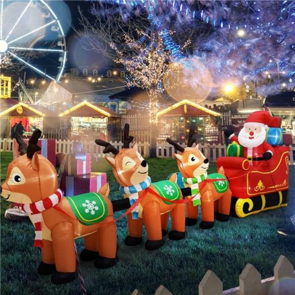 Other - 12 Ft Christmas Inflatables Outdoor Decorations Giant Blow Up Yard Santa Claus